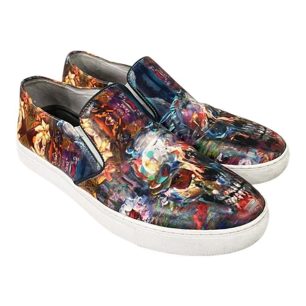 Robert Graham Happy Art Skull Slip On Men's Size 9 Shoes Skull Shoes Sneaker